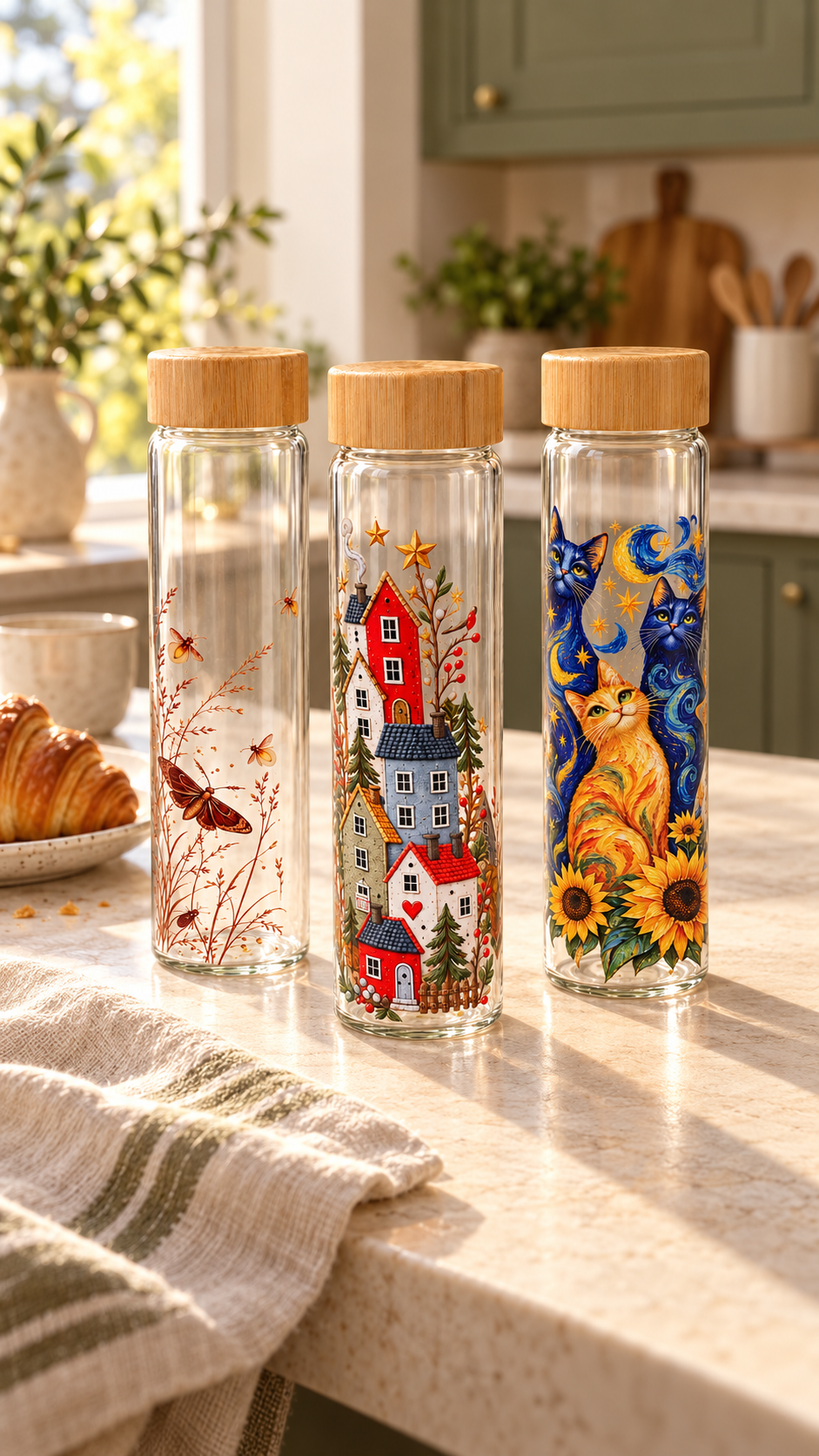 Borosilicate Bottle - Starry Whiskers