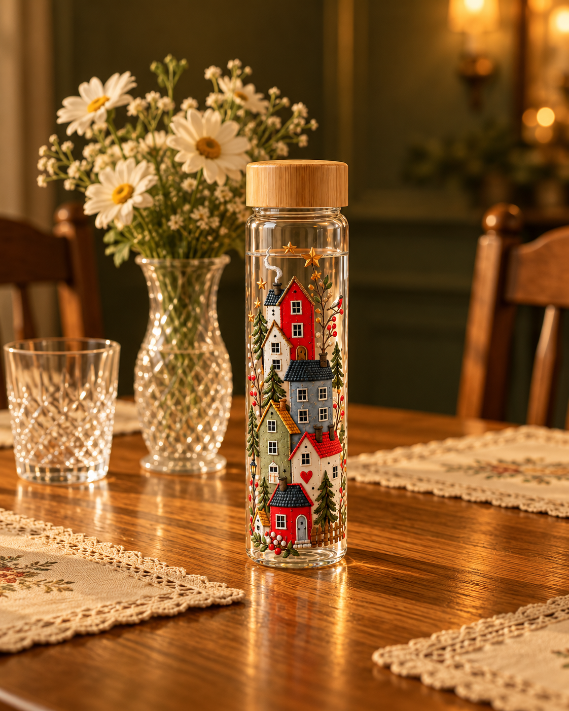 Borosilicate Bottle- Little Village