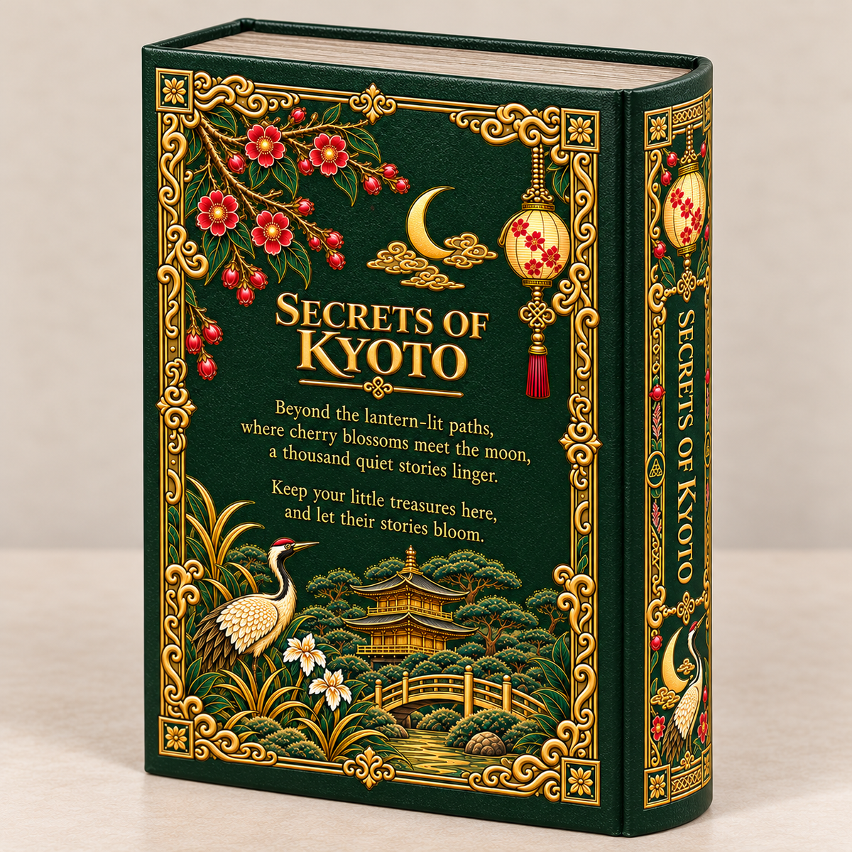 Secrets of Kyoto – Japanese Garden Book-Style Keepsake Box