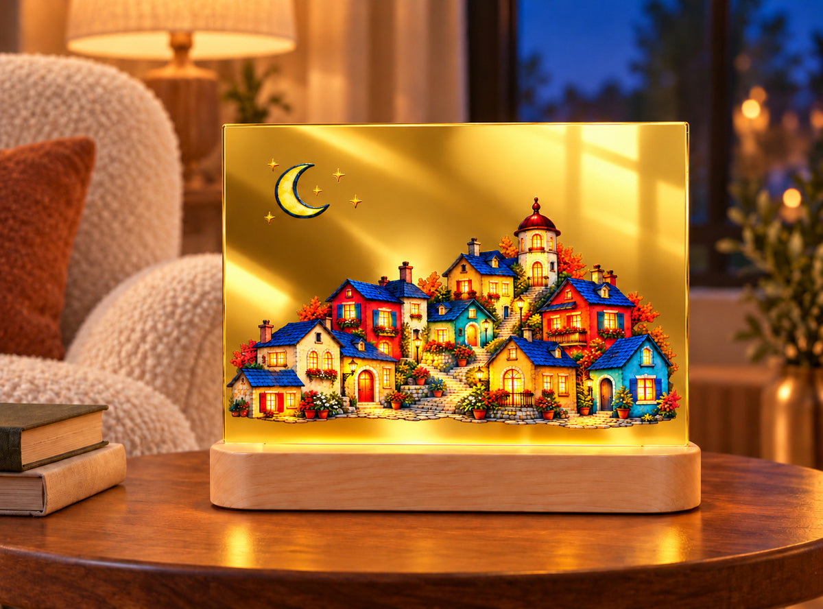 A Village at Twilight | Houses LED Decorative