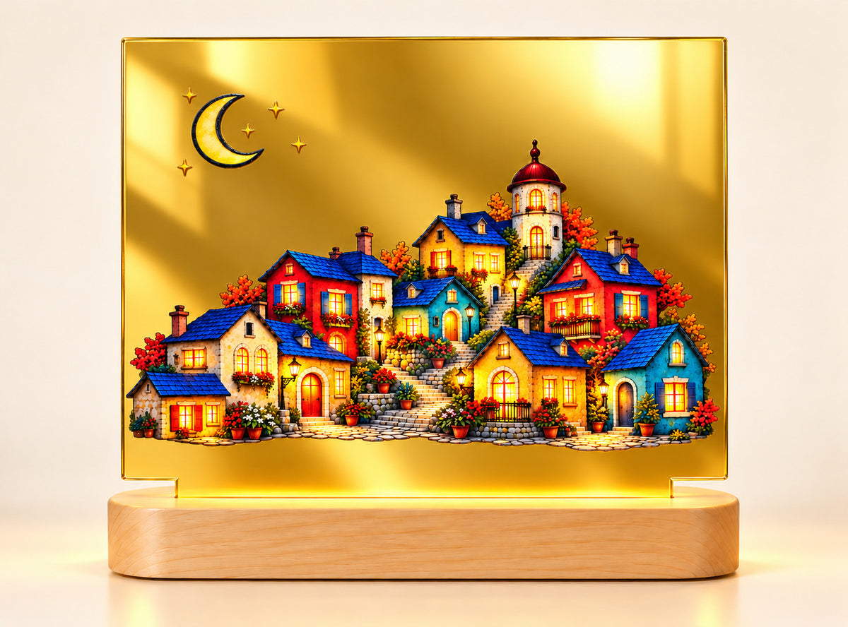 A Village at Twilight | Houses LED Decorative